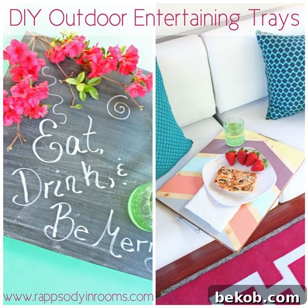 16 Inspiring Summer Makeovers for Your Home and Garden 6 DIY Outdoor Serving Trays for Effortless Entertaining and Convenience