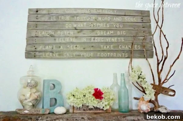 Summer Mantel with Beach Accents