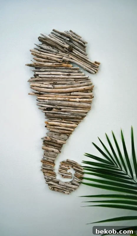 DIY Driftwood Seahorse