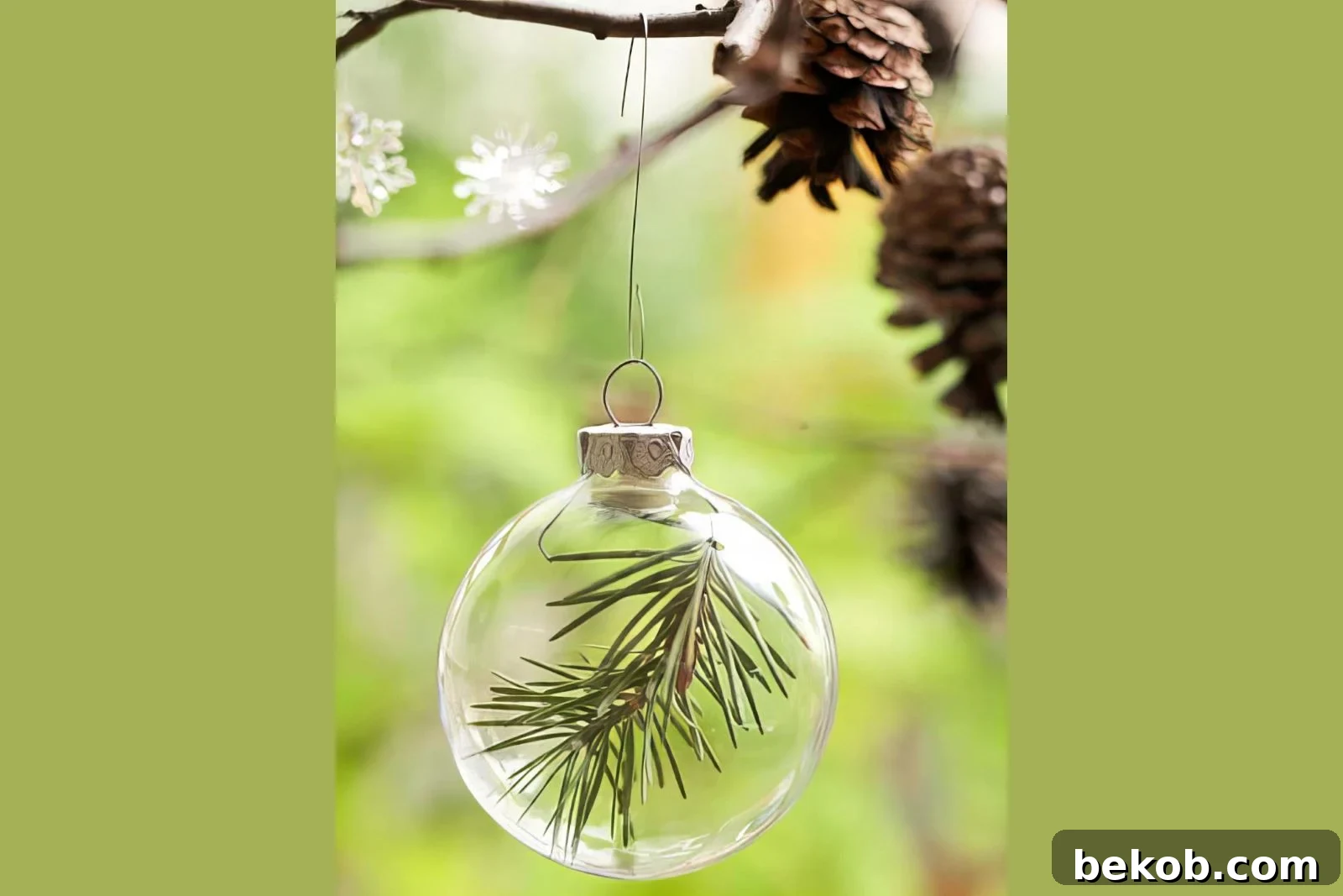 Pine Sprig Ornament BHG Via @Remodelaholic 032958