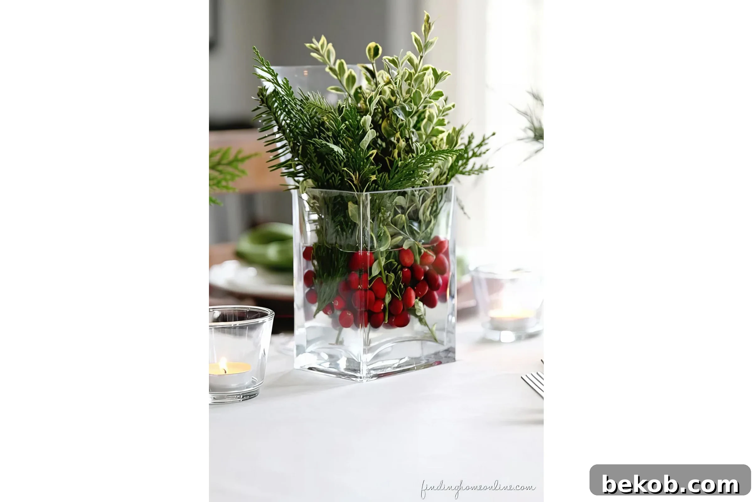 Use Fresh Evergreen As A Table Centerpiece Finding Home Online Via @Remodelaholic 033026 Copy