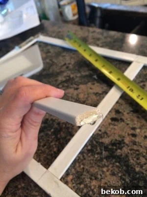 Gluing faux window grids