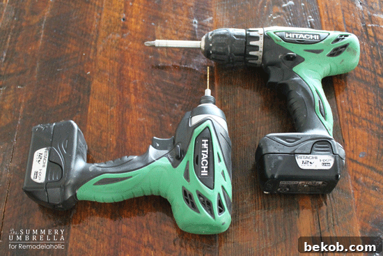 Cordless drill and driver sets, showing different brands and features.