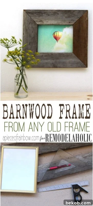 Reclaimed barn wood photo frame transformation