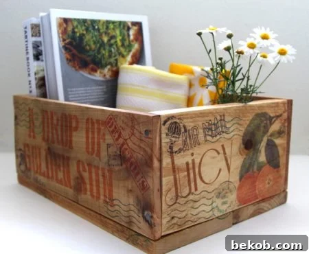 DIY pallet wood storage crates