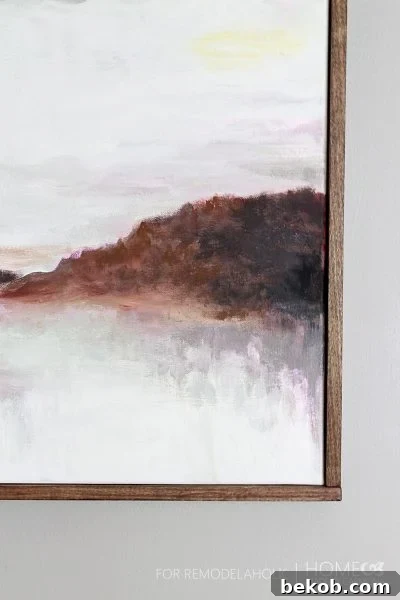 Floating wood frame