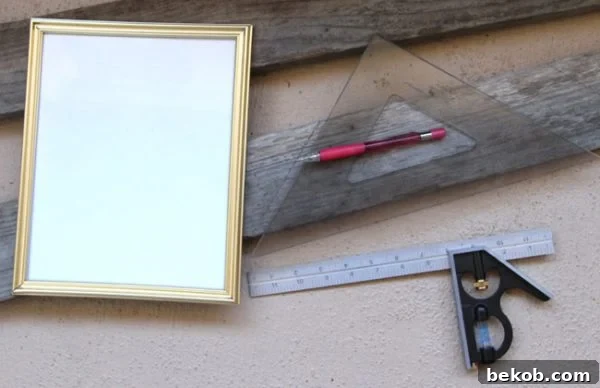 Measuring barn wood for frame project