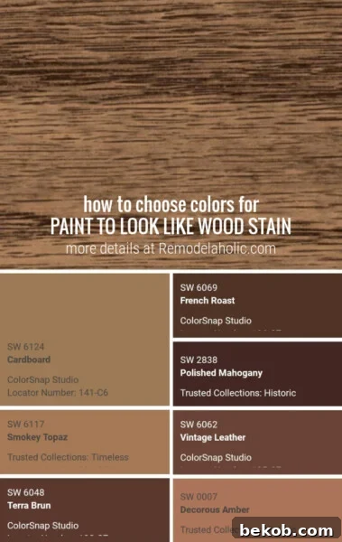 How To Choose Colors For Paint That Looks Like Wood Stain, Remodelaholic Crop