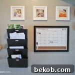 Inexpensive DIY Family Organization Station project