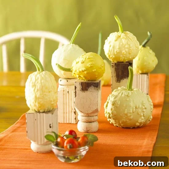 Stunning Pumpkin Centerpieces: Elevate Your Fall Table 22 Pumpkin centerpiece using pedestals made from old table legs