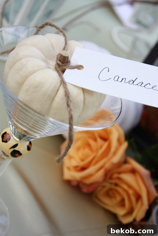 Stunning Pumpkin Centerpieces: Elevate Your Fall Table 25 Easy pumpkin place card idea