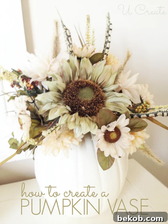 Stunning Pumpkin Centerpieces: Elevate Your Fall Table 9 DIY pumpkin vase tutorial