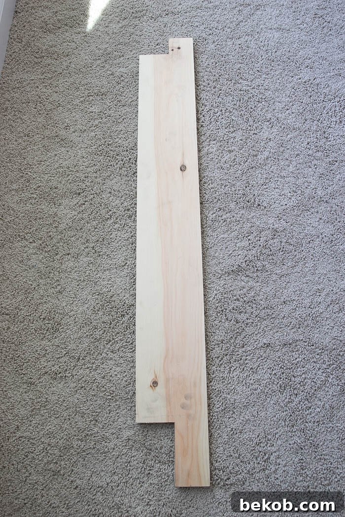 Finished sill after the cutout
