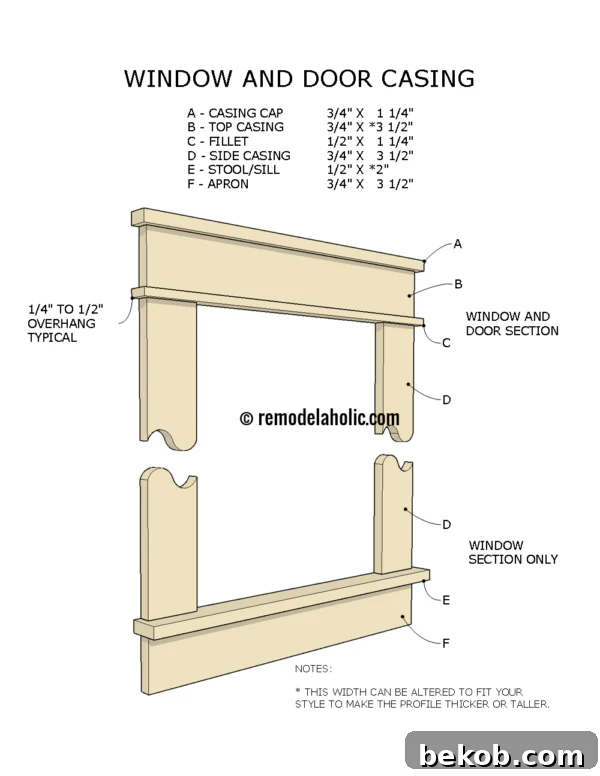 Craftsman Trim Layout Example
