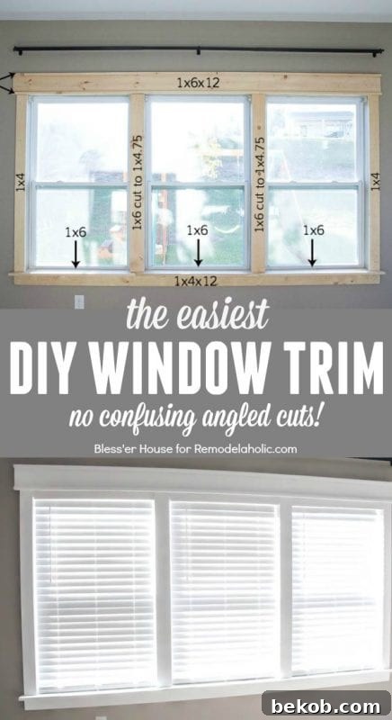 Easy DIY Craftsman Window Trim Tutorial