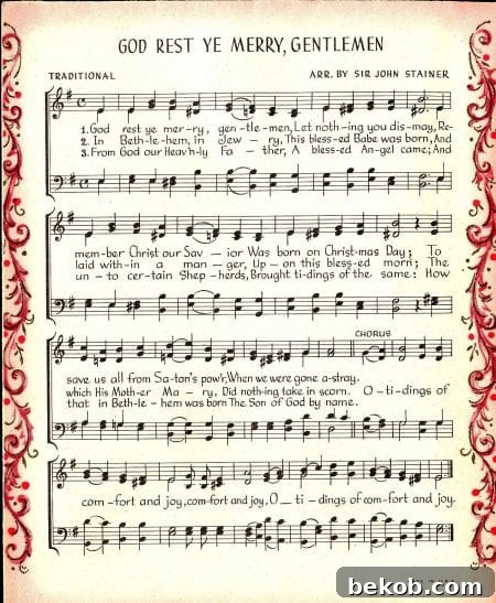 God Rest Ye Merry Gentlemen vintage sheet music from Flickr