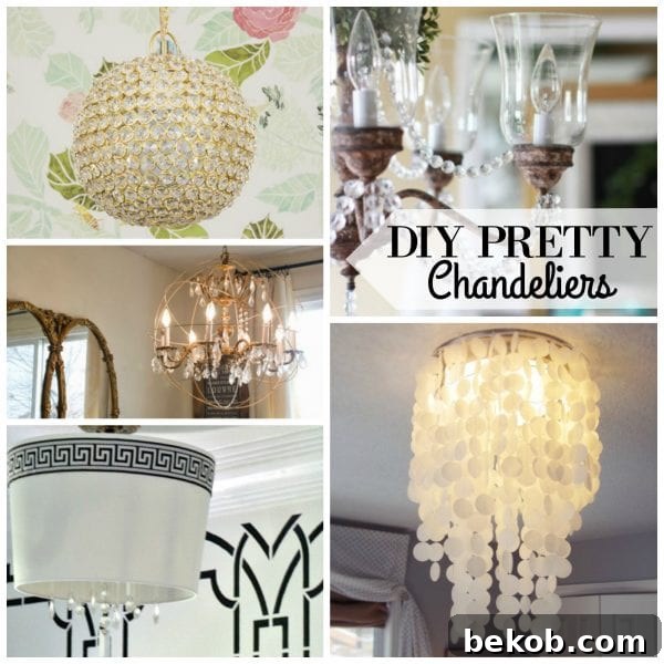 DIY Pretty Chandeliers via Remodelaholic.com