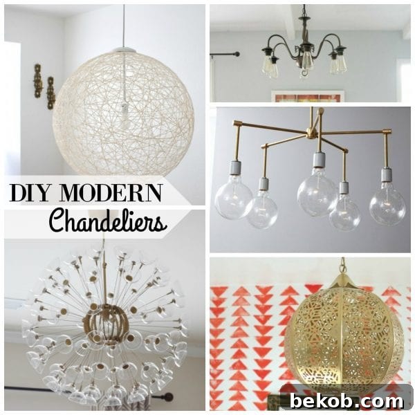 DIY MODERN Chandeliers via remodelaholic.com