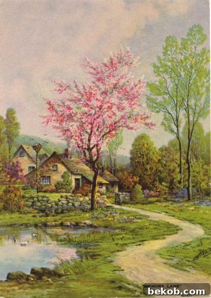 Printable Spring Scene 20 Free Vintage Spring Scene Printables - Bekob