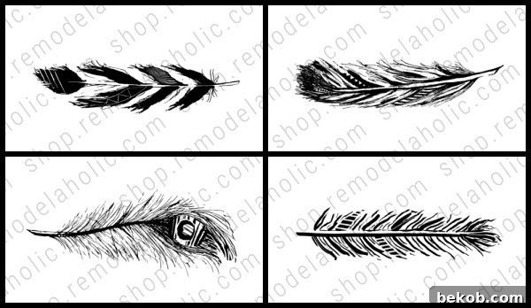 Feather Printable Art Set 4x Vertical