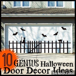 Spooktacular Halloween Door Decorations - Remodelaholic.com