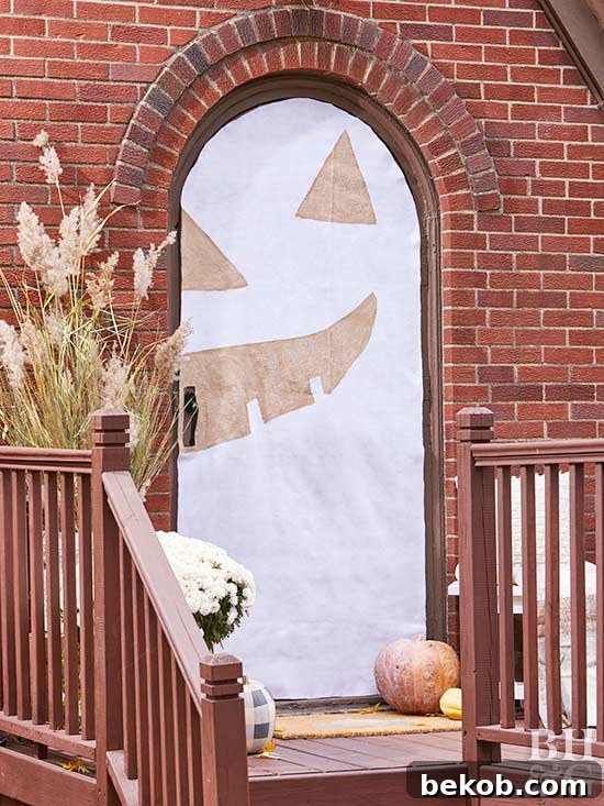 How To Make A Halloween Door Cover BHG