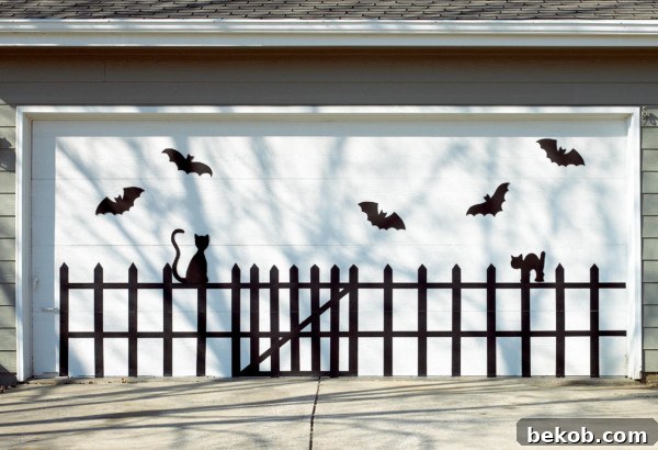 Bat And Cat Garage Door BHG