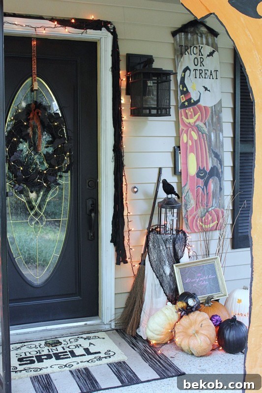 Halloween Front Door Decor Knock It Off Kim