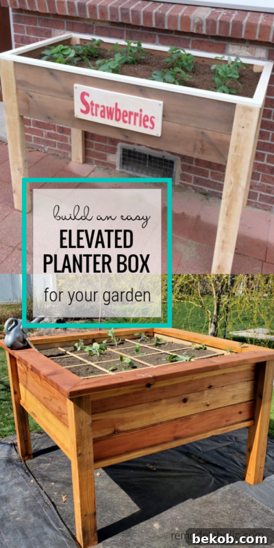 Build An Easy DIY Elevated Planter Box Or Raised Garden Bed For Square Foot Gardening, Remodelaholic