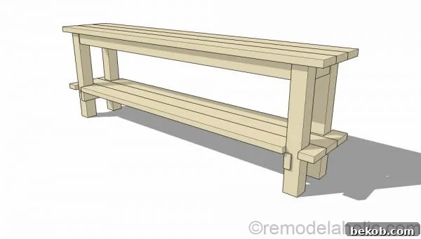 How to build a no-nails console table for easy disassembly for moving. Designed by Shabbyfufu, building plans by @Remodelaholic