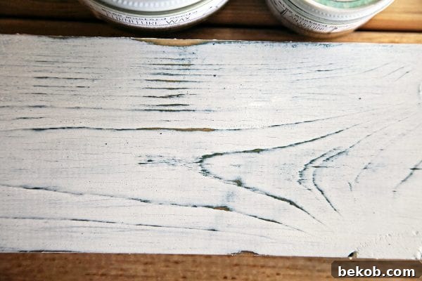 Miss Mustard Seed Ironstone Milk Paint creates a beach-inspired look on a DIY side table by Shabbyfufu featured on @Remodelaholic