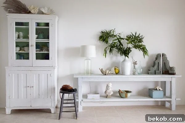 DIY complete tutorial for creating a beach-inspired no-nail console table by Shabbyfufu featured on @Remodelaholic