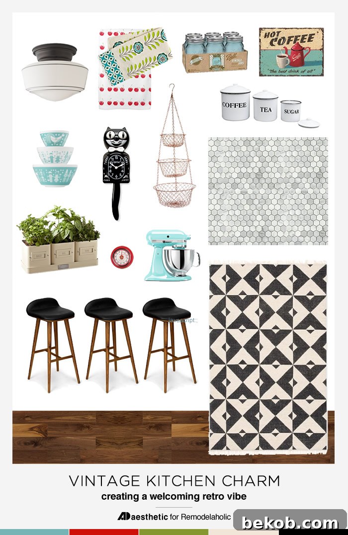 Modern Vintage Kitchens: Classic Charm for Today's Home 13 Design a modern kitchen with all the vintage kitchen charm! Tips, inspiration, and product sources from ADAesthetic on Remodelaholic.com