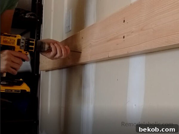 Wall Mounted Folding Table DIY Step 2b Remodelaholic
