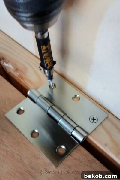 Easy DIY Folding Workbench Step 8b Remodelaholic