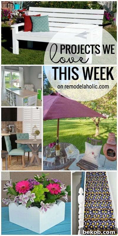 Scalloped Centerpiece and an Outdoor Bench are among the top Friday Favorites for home decor and DIY inspiration on Remodelaholic.