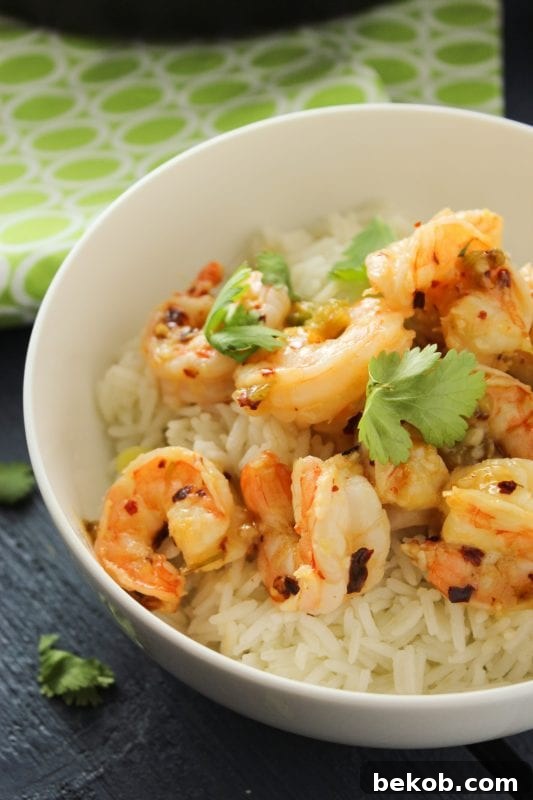 Easy Spicy Garlic Thai Shrimp - a zesty and quick Asian-inspired dish.