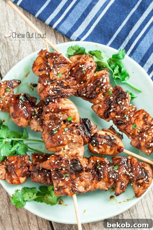 Sweet & Spicy Glazed Chicken Skewers - perfect for grilling or pan-frying.