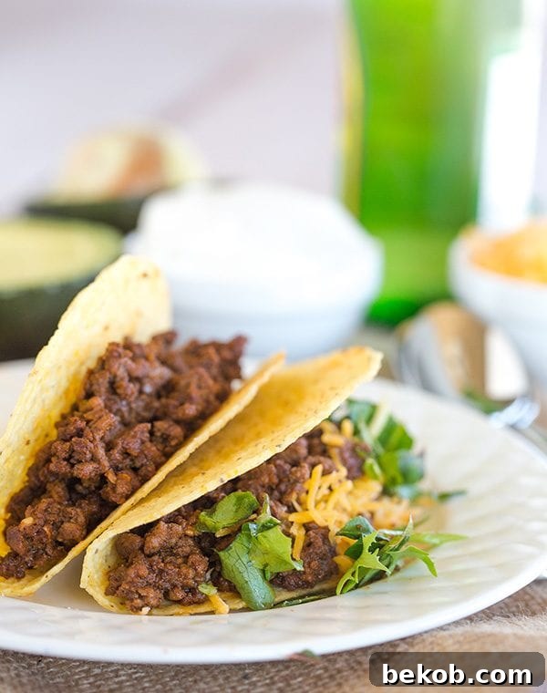Ground Beef Tacos - a classic family favorite, made in a flash.