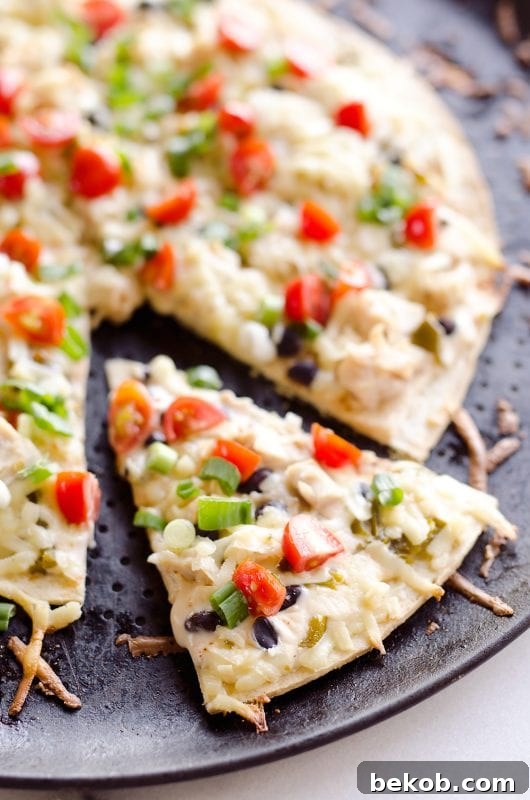Light & Spicy Southwest Chicken Pizza - homemade pizza made easy.