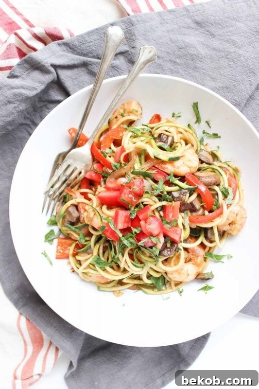 One Pot Cajun Shrimp Zucchini Pasta - simple cleanup, bold flavors.