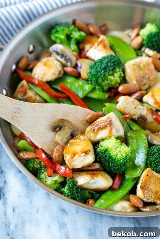Chicken Almond Ding - a delightful take on a classic Chinese-American dish.
