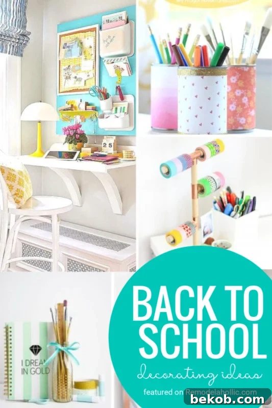 Lots Of Ideas To Star The School Year With A Touch Of Festive Decor! Back To School Decorating Ideas Featured On Remodelaholic.com #backtoschool #decorating #backtoschoolideas #fall 
