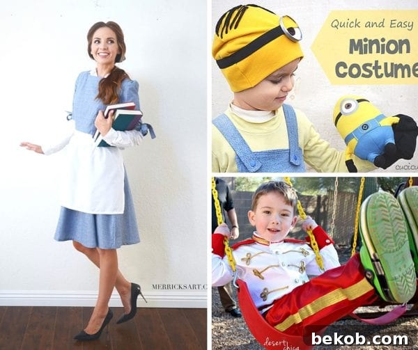 Children happily showing off their creative DIY Disney Halloween costumes, inspiring families to craft their own magical outfits for the spooky season.