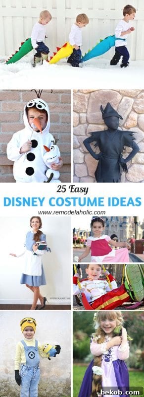 A creative and easy DIY Disney costume idea for Halloween, featuring a happy child. Find inspiration for your next family costume with our curated list.