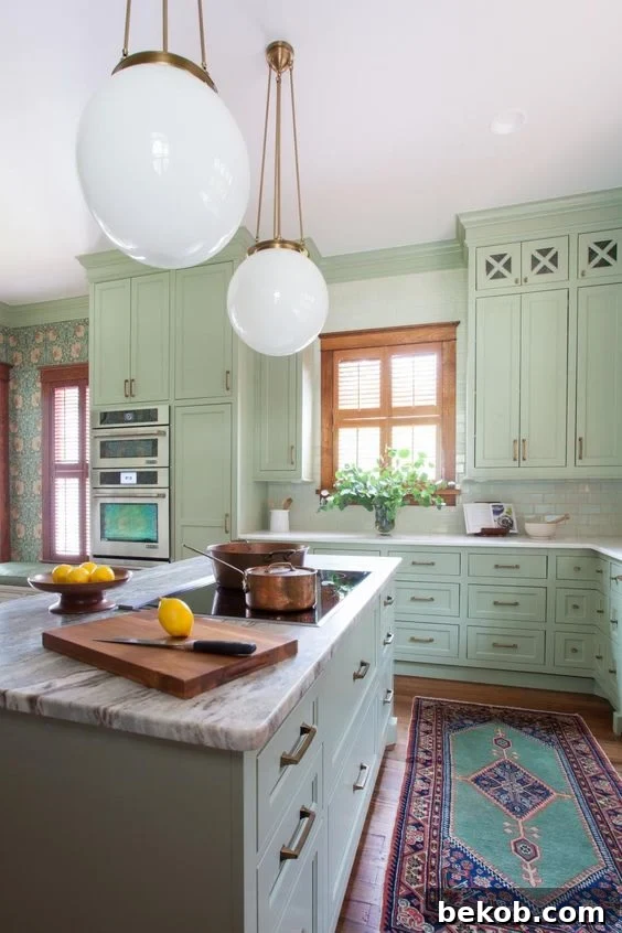 HGTV - Victorian Kitchen Blends Traditional Elements with Modern Mint and Copper Updates