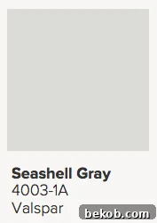 Valspar Seashell Gray paint swatch for siding