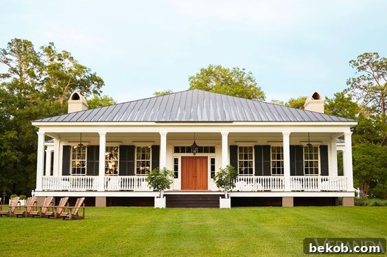 Sophisticated home exterior with a defined entryway, decorative elements, and layered landscaping.