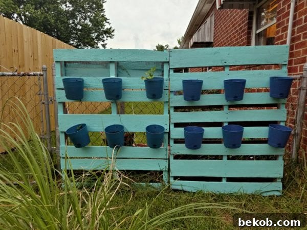 pallet-fence-with-planter-pots