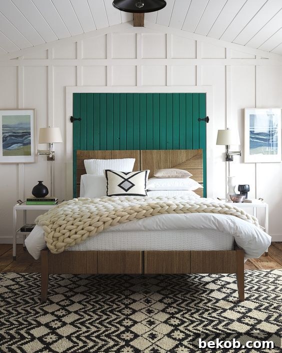 Serene Modern Coastal Bedroom with Textured Bedding and Minimalist Decor